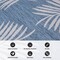 World Rug Gallery Contemporary Palm Leaves Textured Flat Weave Indoor/Outdoor Runner Rug 2'x7' Blue 111BLUE2X7 - alternate 2